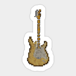 Tiled Pixel 1968 Woodstock Guitar Upright Sticker